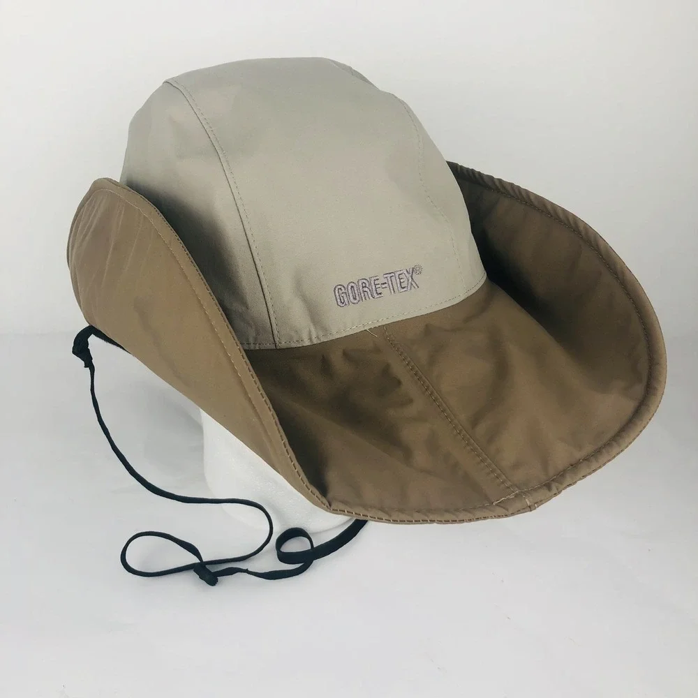 Outdoor Research Seattle Rain Sun Hat Khaki Tan XL GORE-TEX Waterproof Gorpcore